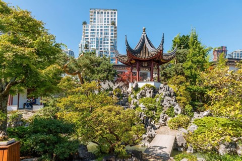 Traditional Chinese Pagoda in Dr. Sun Yat-Sen Classical Chinese Garden