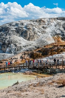Tourists at Sinter Terraces