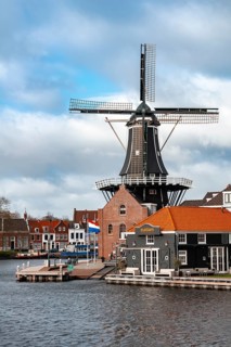 De Adriaan windmill on the river Spaarne