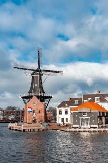 De Adriaan windmill on the river Spaarne