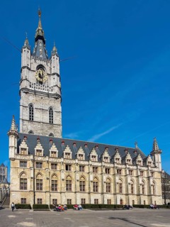Belfry with cloth hall at Sint-Baafsplein