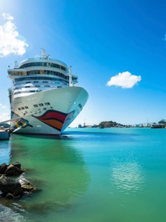 Cruise ship AIDA DIVA at the Port of Antigua
