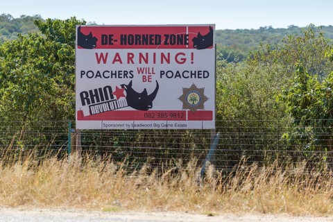 Warning sign for poachers