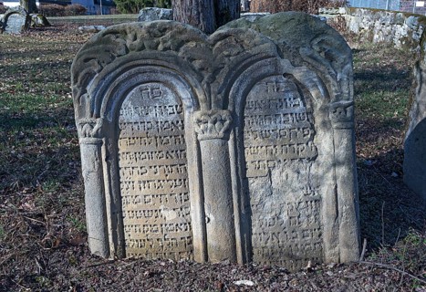 Jewish double grave on a historical Jewish cemetery