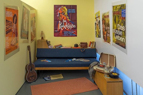 Youth room with film posters of the 1960s