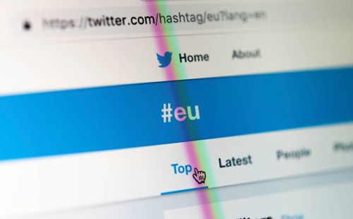 Twitter hashtag EU