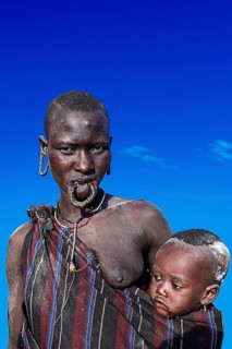 Woman with baby in sling