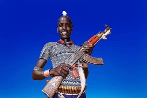 Man with Kalashnikov