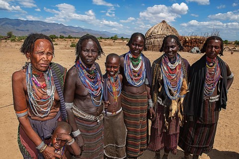 Women of the Erbore tribe with necklaces