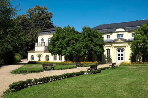 Teahouse and orangery in palace garden Altenburg