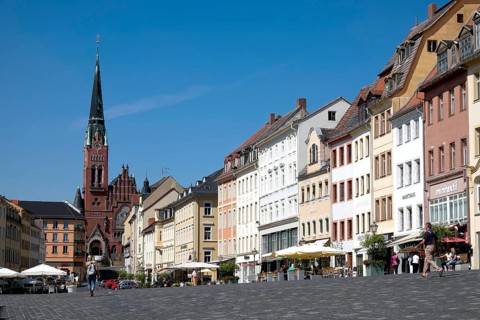 Market place with Bruderkirche Church