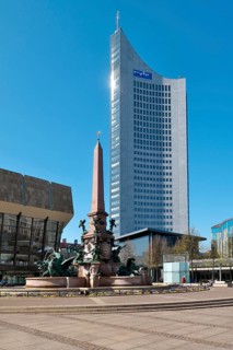 Mende Fountain with City Tower