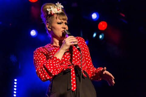 The Swiss singer and songwriter and winner of the Swiss singing casting show The Voice of Switzerland 2013 Nicole Bernegger live in the Schuur Lucerne