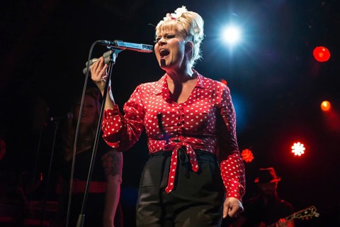 The Swiss singer and songwriter and winner of the Swiss singing casting show The Voice of Switzerland 2013 Nicole Bernegger live in the Schuur Lucerne