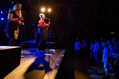 The Swiss singer and songwriter and winner of the Swiss singing casting show The Voice of Switzerland 2013 Nicole Bernegger live in the Schuur Lucerne