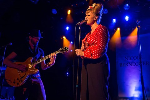 The Swiss singer and songwriter and winner of the Swiss singing casting show The Voice of Switzerland 2013 Nicole Bernegger live in the Schuur Lucerne