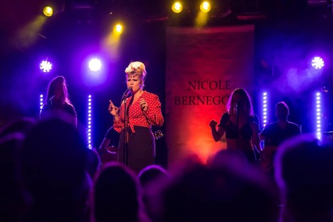 The Swiss singer and songwriter and winner of the Swiss singing casting show The Voice of Switzerland 2013 Nicole Bernegger live in the Schuur Lucerne
