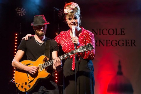 The Swiss singer and songwriter and winner of the Swiss singing casting show The Voice of Switzerland 2013 Nicole Bernegger live in the Schuur Lucerne