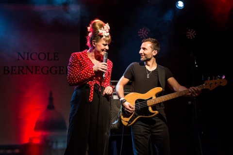 The Swiss singer and songwriter and winner of the Swiss singing casting show The Voice of Switzerland 2013 Nicole Bernegger live in the Schuur Lucerne