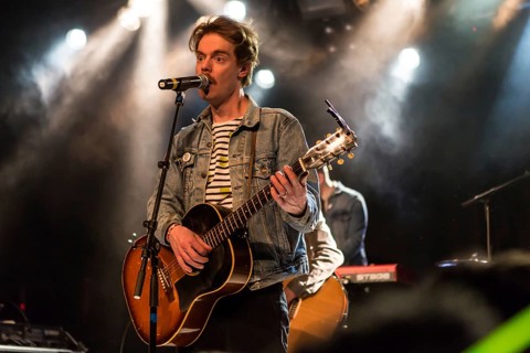The Swedish indie pop band I'm from Barcelona with singer and frontman Emanuel Lundgren live in the Schuur Lucerne