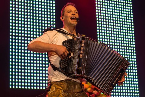 The Duo Alpenwind with Gerd Winkler on accordion live at the 16th Schlager Nacht in Luzern