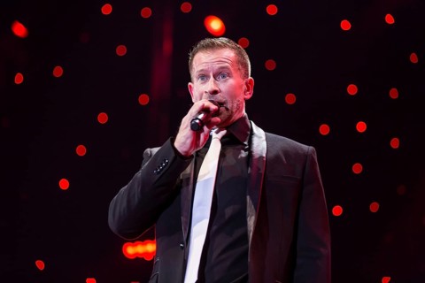 The Swiss pop singer and presenter Leonard live at the 16th Schlager Nacht in Lucerne