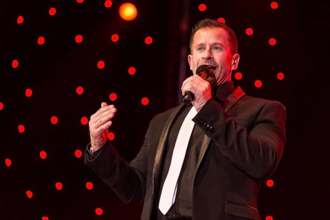 The Swiss pop singer and presenter Leonard live at the 16th Schlager Nacht in Lucerne