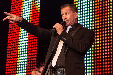 The Swiss pop singer and presenter Leonard live at the 16th Schlager Nacht in Lucerne