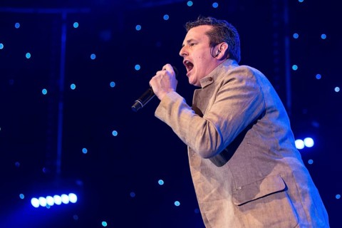 The Austrian pop singer and accordion player Marc Pircher live at the 16th Schlager Nacht in Lucerne