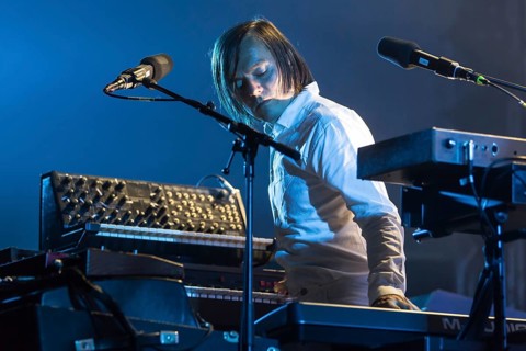 The French synth-pop band Air with guitarist Nicolas Godin and keyboarder Jean-Benoit Dunckel live at the Blue Balls Festival in Lucerne