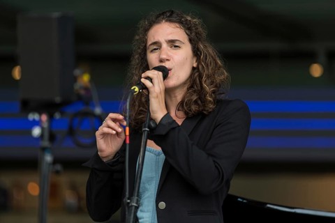 The Swiss dialect singer Milena live at the Blue Balls Festival Lucerne