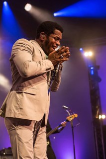 The US-American Rhythm and Blues Band Vintage Trouble live at the Blue Balls Festival Lucerne