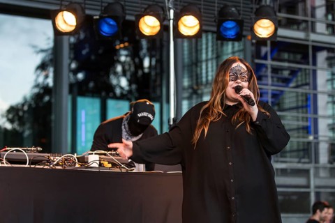 The German Hip Hop Duo Schatten und Helden live at the Blue Balls Festival Lucerne