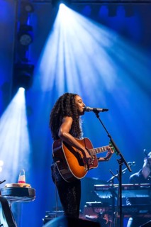 The British soul singer Corinne Bailey Rae live at the Blue Balls Festival Lucerne