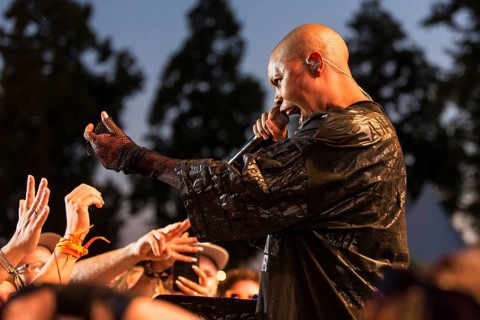 The British band Skunk Anansie with singer Deborah Anne Dyer alias Skin live at the 26th Heitere Open Air in Zofingen