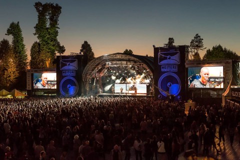 The British band Skunk Anansie with singer Deborah Anne Dyer alias Skin live at the 26th Heitere Open Air in Zofingen