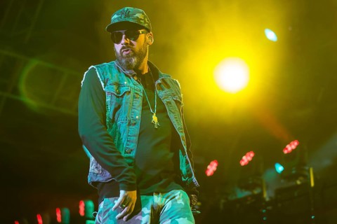The German rapper and producer Paul Hartmut Wurdig alias Sido live at the 26th Heitere Open Air in Zofingen