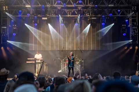 English pop and R&B singer Ella Eyre live at the 26th Heitere Open Air in Zofingen