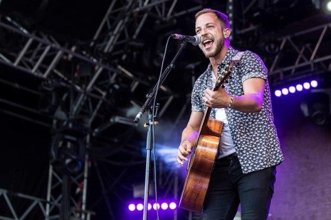 The British singer and musician James Morrison live at the 26th Heitere Open Air in Zofingen