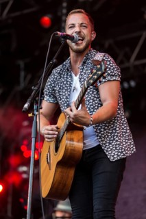 The British singer and musician James Morrison live at the 26th Heitere Open Air in Zofingen