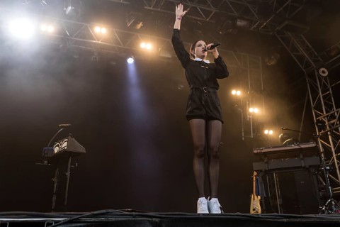 The French pop singer Jain live at the 26th Heitere Open Air in Zofingen