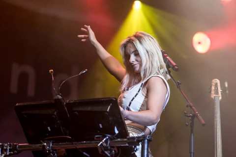 The British electropop band Clean Bandit live at the 26th Heitere Open Air in Zofingen