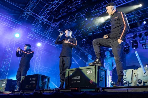 The German hip-hop band K. I. Z. live at the 27th Heitere Open Air in Zofingen