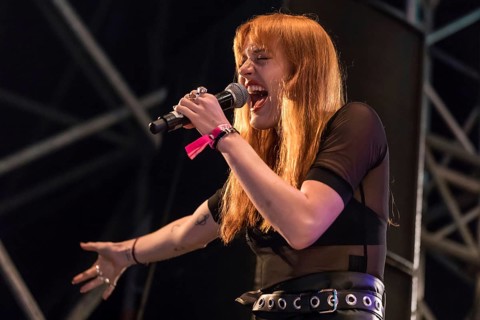 The Swedish electropop duo Icona Pop with singers Aino Jawo and Caroline Hjelt