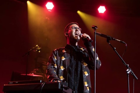 The British singer and songwriter Jamie Lidell live at the 25th Blue Balls Festival in Lucerne