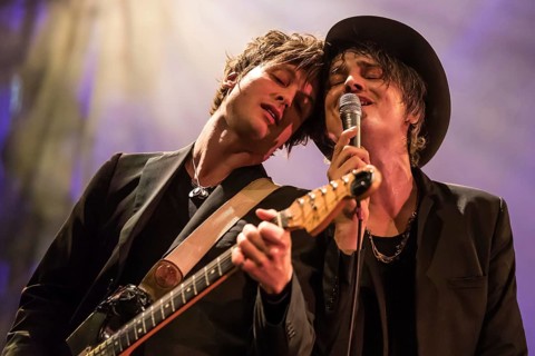 The British rock musician Peter Doherty live at the 25th Blue Balls Festival in Lucerne