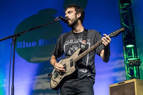 The Belgian garage rock band Black Box Revelation with vocalist Jan Paternoster and drummer Dries Van Dijck live at the 26th Blue Balls Festival in Lucerne
