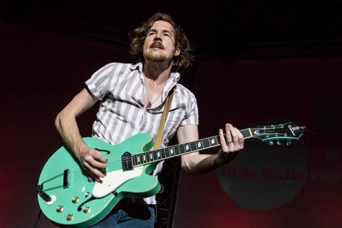 The Canadian Hard Rock duo Black Pistol Fire with vocalist and guitarist Kevin McKeown and drummer Eric Owen live at the 26th Blue Balls Festival in Lucerne