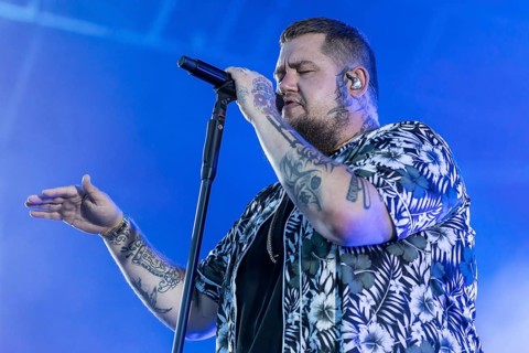 The British blues and soul singer Rag 'n' Bone Man live at the 28th Heitere Open Air in Zofingen