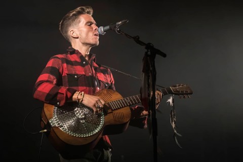 The Icelandic rock band Kaleo with singer and frontman Jokull Juliusson live at the 28th Heitere Open Air in Zofingen